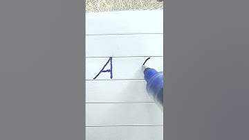 Learn to write print and cursive Capital letter A | How to write alphabet for beginners #shorts