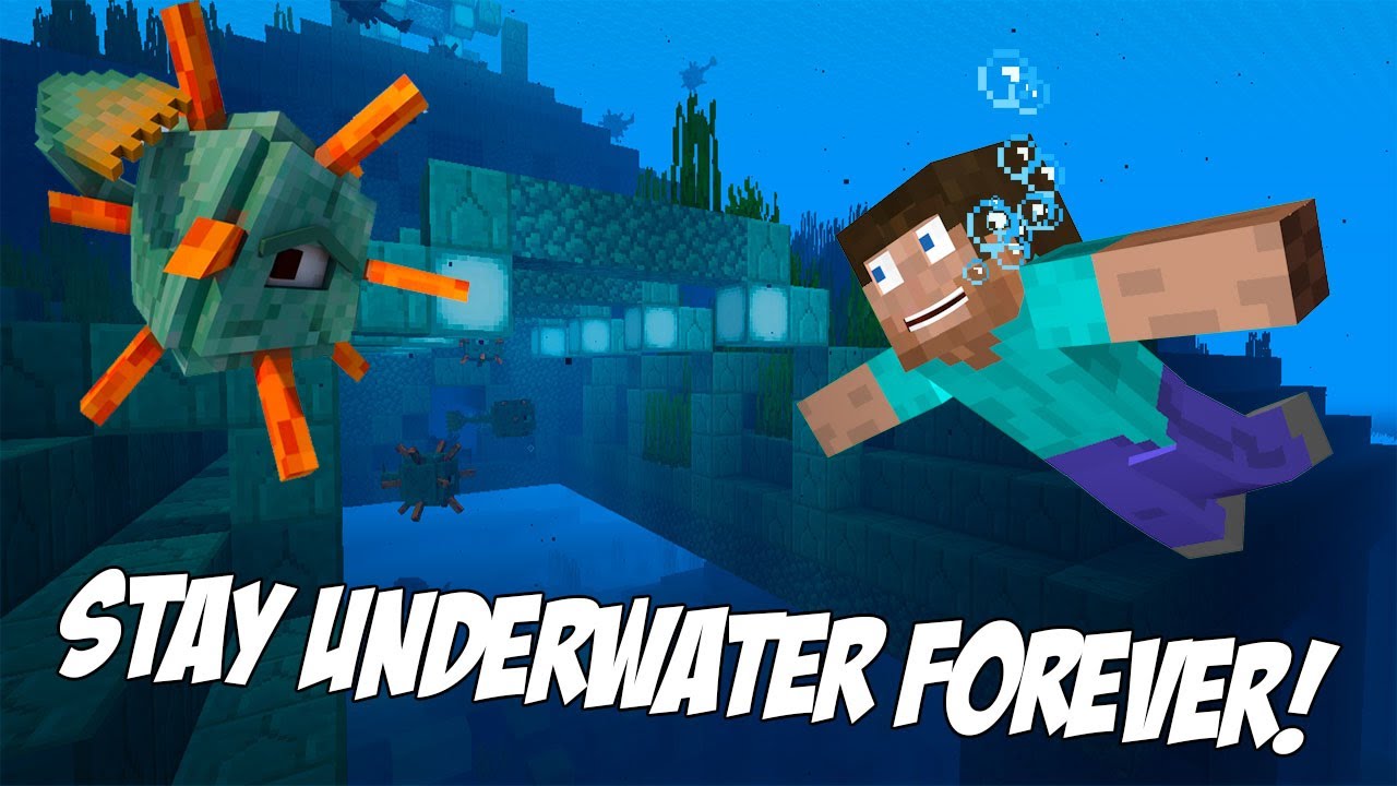 How to Breathe Underwater Without Potions in Minecraft - YouTube