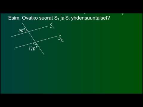 Video: Ovatko vastaavat kulmat yhdensuuntaiset?