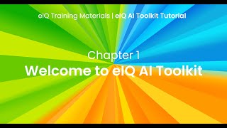 eIQ AI Toolkit Tutorial - Chapter 1 - Welcome to eIQ AI Toolkit