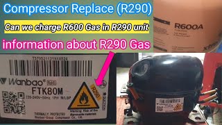 Can we change Gas R600a in R290 unit | Compressor Replacement R290