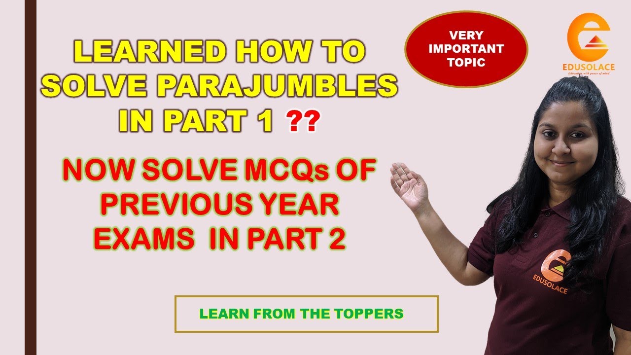 Para jumbles | Rearrangement Of Sentences Tricks | Parajumbles Practice Set | Edusolace