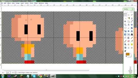 How to make sprite art and animate it in Gimp