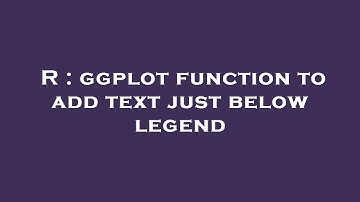R : ggplot function to add text just below legend