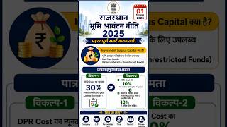 Big Update 🚨 Rajasthan Land Allotment Policy 2025 | Investment Surplus Capital Explained
