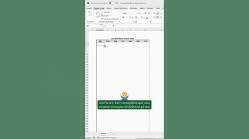 Como criar um calendário anual no Excel - Utilizando a função SEQUENCIA