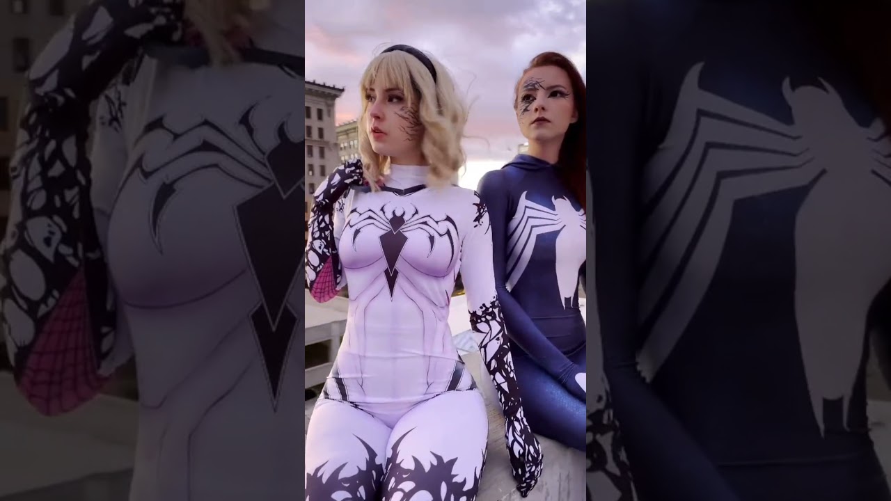 Venom girls 🖤😋💕 #movie #venom #shevenom #cosplay #symbiotesuit #venon2 #spiderman #spider#girl #love