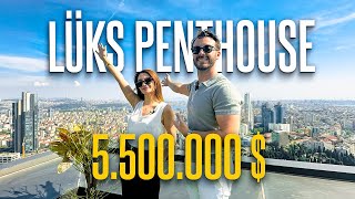 360 Derece İstanbul Manzarali Lüks Penthouse Dai̇resi̇ni̇ Gezdi̇k Trump Towers