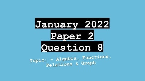 CXC (CSEC) Math Paper 2 | January 2022  Question 8