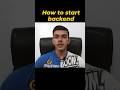 Confused How to Start Backend? This Helps 👇 #webdevelopment #coding #programming #javascript