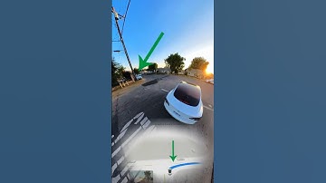 Tesla FSD almost caused accident, disengaged. #tesla #fsd #car #shorts