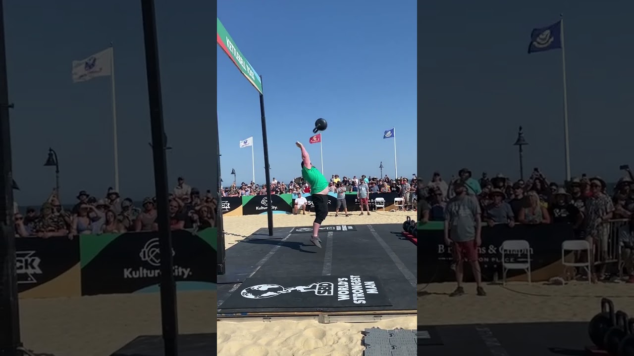 World’s Strongest Man 2023 - Semifinal - TREY MITCHELL - Kettlebell toss event