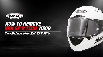 HOW TO REMOVE  NHK GP R TECH VISOR / CARA MELEPAS VISOR NHK GP R TECH