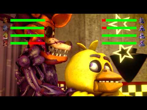 FNAF: Classic vs Toxic Animatronics with Healthbars