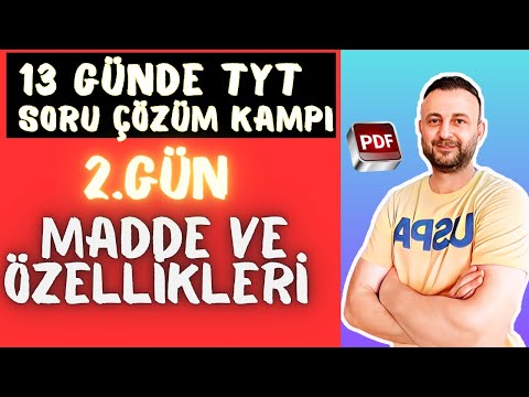 2.GÜN: MADDE VE ÖZELLİKLERİ SORU ÇÖZÜMÜ | PDF | #tytfiziksoruçözümkampı2024