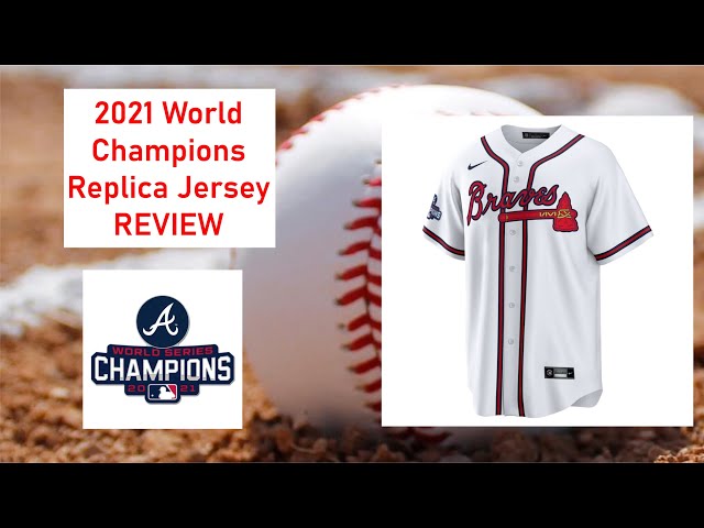 Atlanta Braves Jersey Review - Nike White 2021 World Series Champions  Replica Jersey 