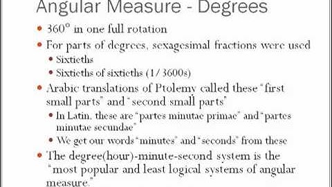Angular Measure