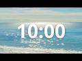 🌊 10 Min Silent Timer | Sparkling Calm Sea &amp; Sun Glints | Tomatito Timer 🍅
