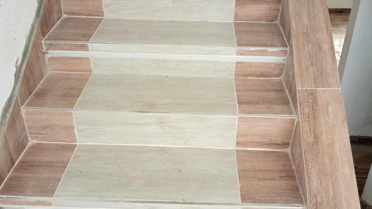 Amezing Staircase Tile design/how to fix stairs tiles - YouTube