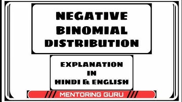 Negative binomial distribution in statistics