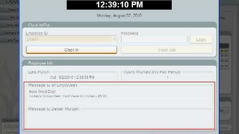 Time Clock and QuickBooks Interface Module