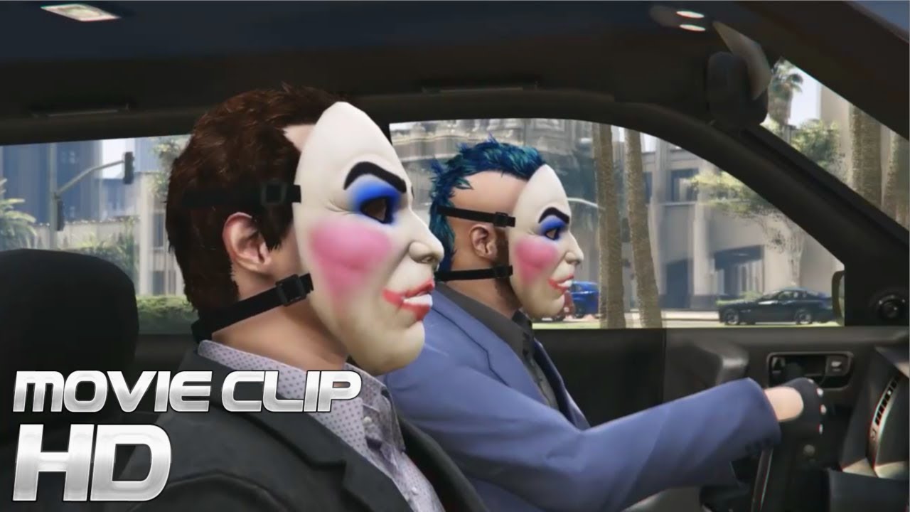 GTA V - The Dark Knight - The Bank Robbery Scene HD
