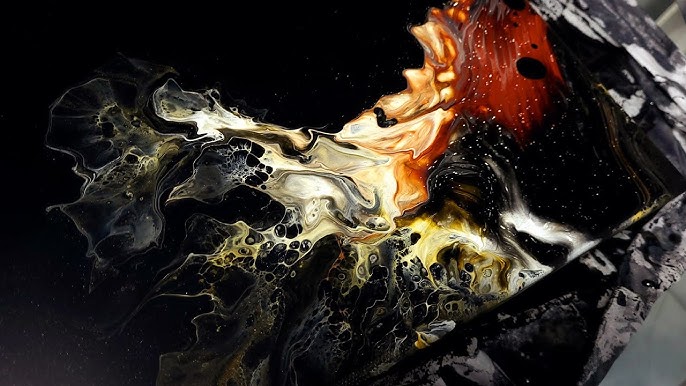 Thick Acrylic Paint Detailed Brush Strokes Abstract Lit Candle Wrapped in  Gold Foil · Creative Fabrica