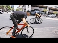 ピストバイク乗り方 ストップアンドゴー Leader Bikes 721TR   How to ride Fixed Gear Bike.