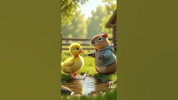 🦫🐥 Duckling and Capybara Dancing Together | A Ram Sam Sam Cute Animals ✨💛