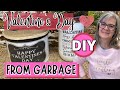 EASY DIY for Valentines Day / UPCYCLED FROM GARBAGE /  COFFEE CAN &amp; PICKEL JAR MAKEOVER