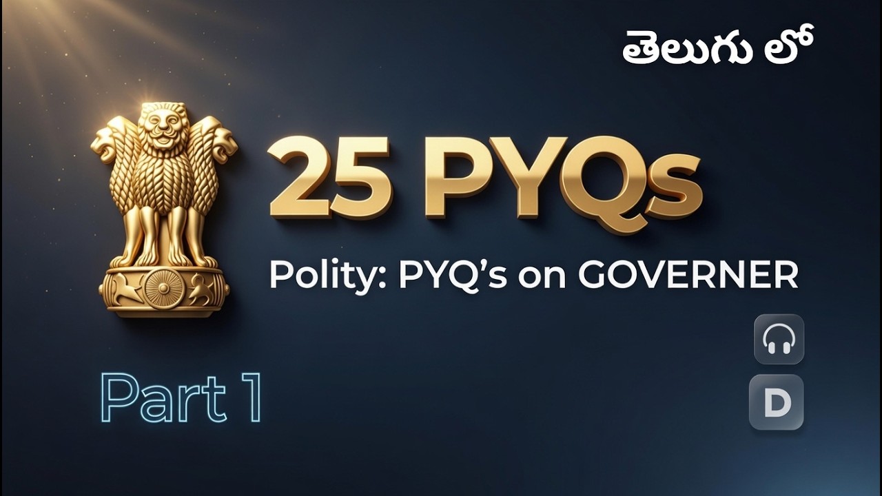 State Government & Governor PYQs 🔥 SSC CGL 2026 Polity in Telugu | 25 Important Questions | Part 1