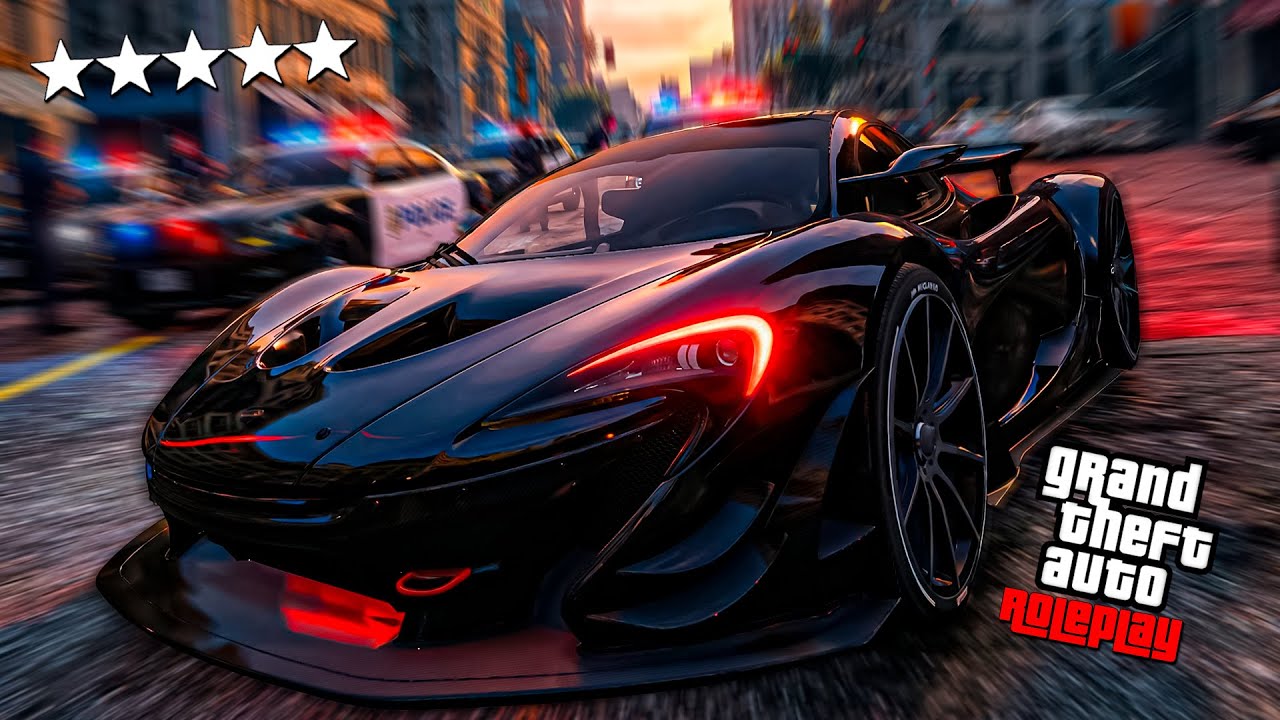 ESCAPE DE LA POLICIA EN EL MCLAREN P1 GTR MAS RAPIDO DE GTA5 RP