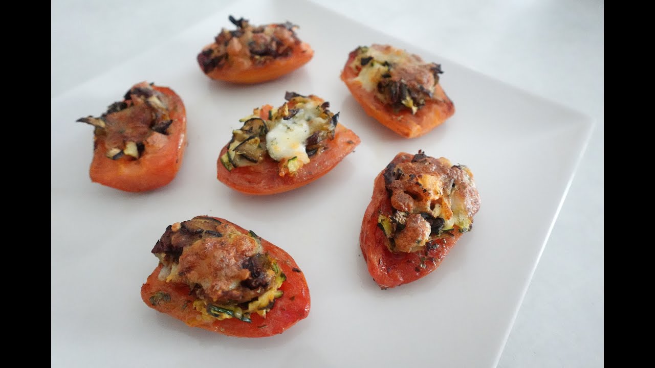 POMODORI RIPIENI CON VERDURE GRIGLIATE E MOZZARELLA