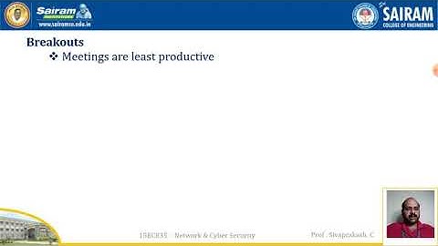 Lecturevideo_15EC835_Module_5_Enterprise Security Architecture using Zachman Framework_Sivaprakash C