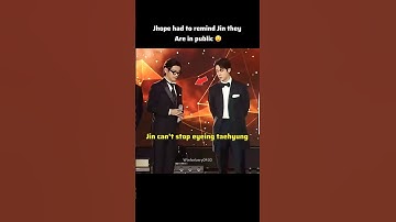 Taejin: Jhope had to remind Jin 😳 #taejin #bts #ytshorts #btsshorts #jin #taehyung