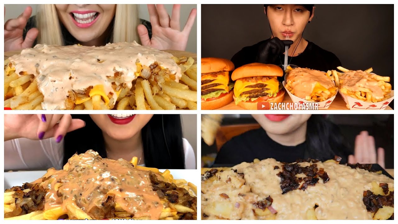 ANIMAL STYLE FRIES MUKBANG COMPILATION/ IN-N-OUT/ ASMR COMPILATION/ BAMİ FOOD