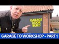 Garage to Workshop Conversion Part 1 - Building a Garage Door with a Secret Opening