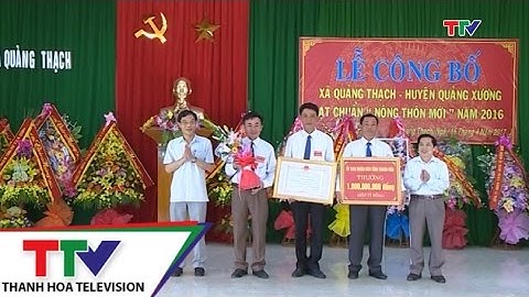 Công bố quyết định xã đạt chuẩn nông thôn mới năm 2016