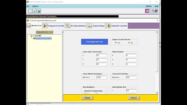 NX Post Builder Basics - Lecture 1