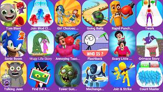 Wugy Life Story Funny Quiz,Grimace Story,Mummy LonglegsSpider,Annoying Teacher Punch Game,Twerk Race screenshot 2