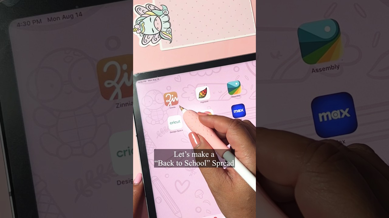 Back to School Planner Spread on Zinnia 