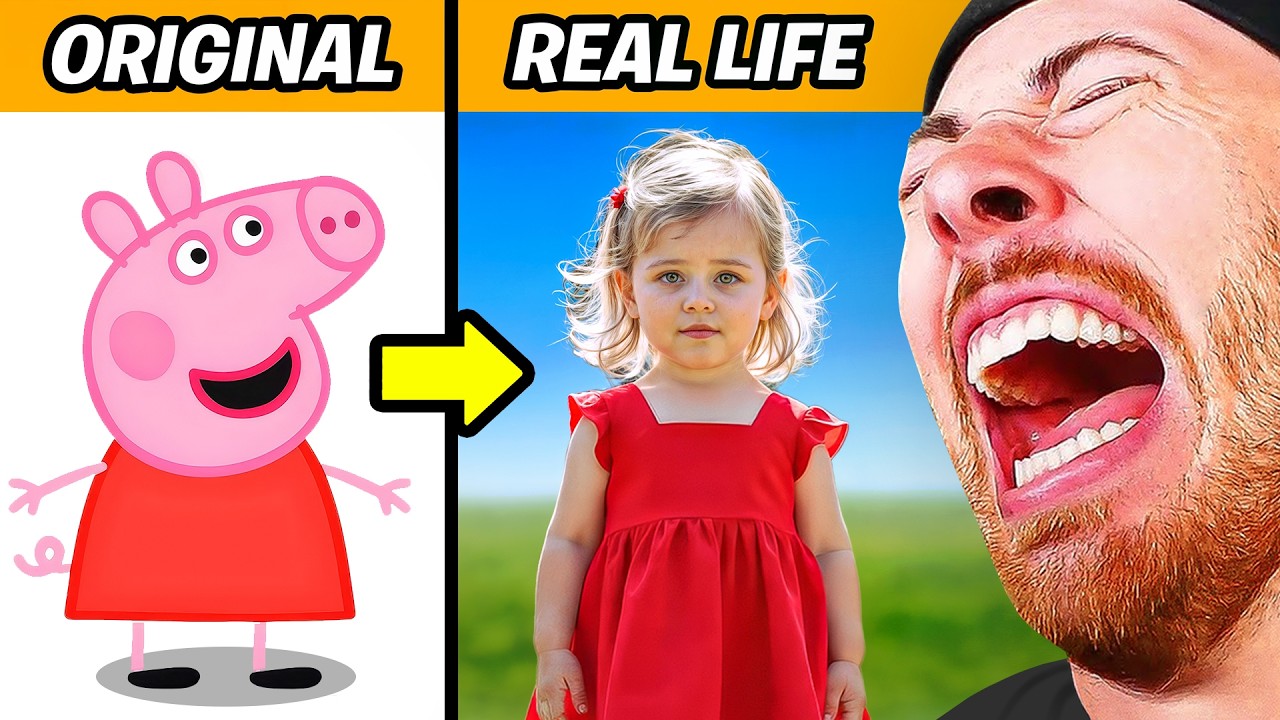 PEPPA PIG CHARACTERS BUT THEYRE HUMANS?! (Peppa Quiz)