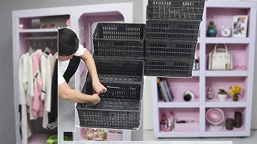 Diy Smart Wardrobe and Shelf from Used Fruit Baskets and Cardton !