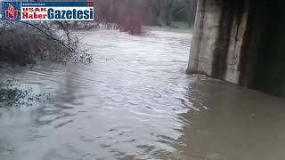 Sirge Köprüsünde Gediz Çayı Yağışlarla Coştu