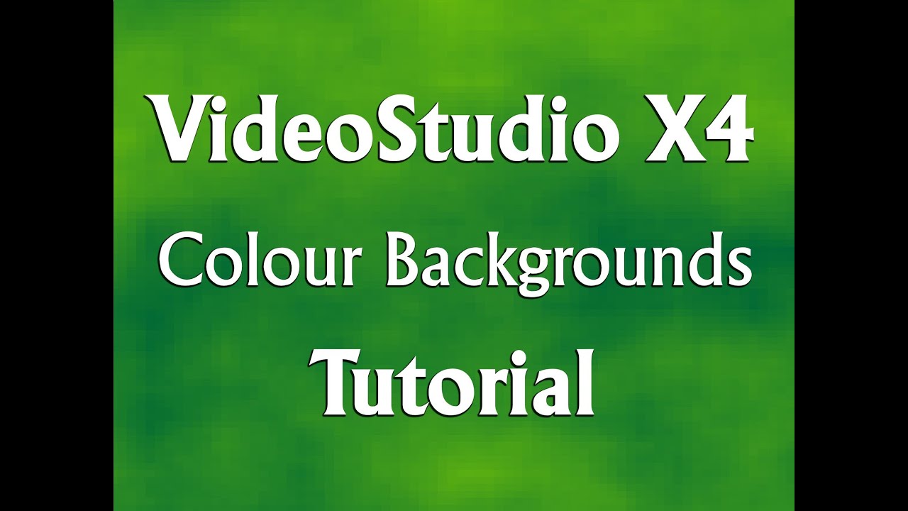 Corel VideoStudio Pro X4 - How to Insert Colour Backgrounds Tutorial ...