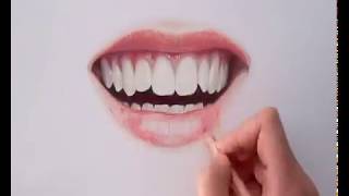 How To Draw Teeth - Drawing A Smile - Realistic Portrait Drawing Drawing The Soul Of Art