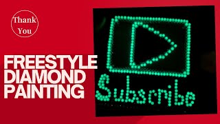 DIY Freestyle Diamond Painting: Crafting a YouTube Subscribe Button! 🎨🔴 | Joann’s & Project Tutorial