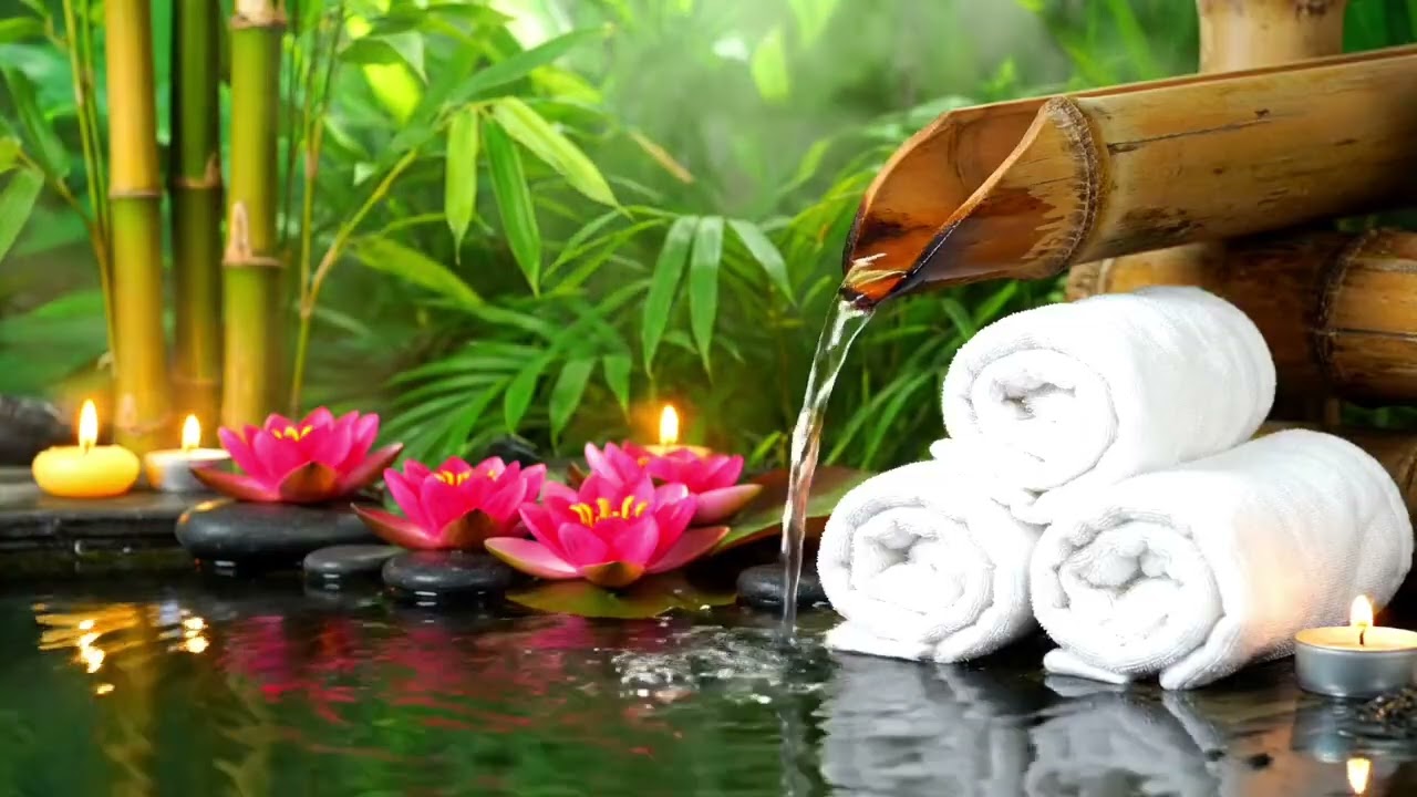 Soothing Relaxation - 🌿 Bamboo Water Sounds & Meditation, Nature Sounds, Insomnia, Sleep