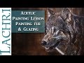 How to paint fur - Acrylic Wolf Painting Tutorial - Time Lapse Demo by Lachri