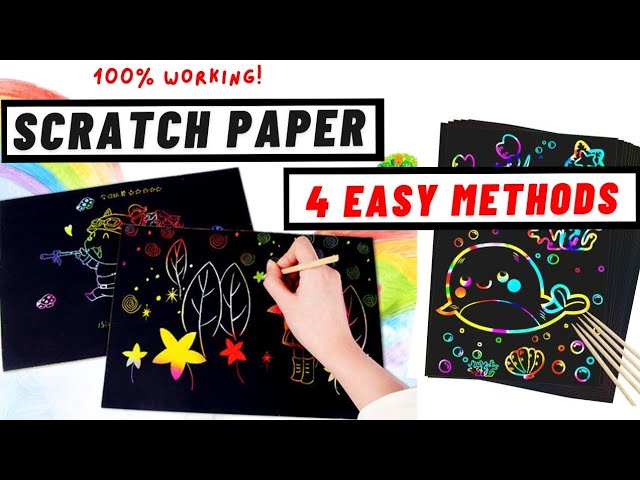 DIY CRAFTS/DIY reusable Scratch Paper/Magic Book/ Rainbow NoteBook